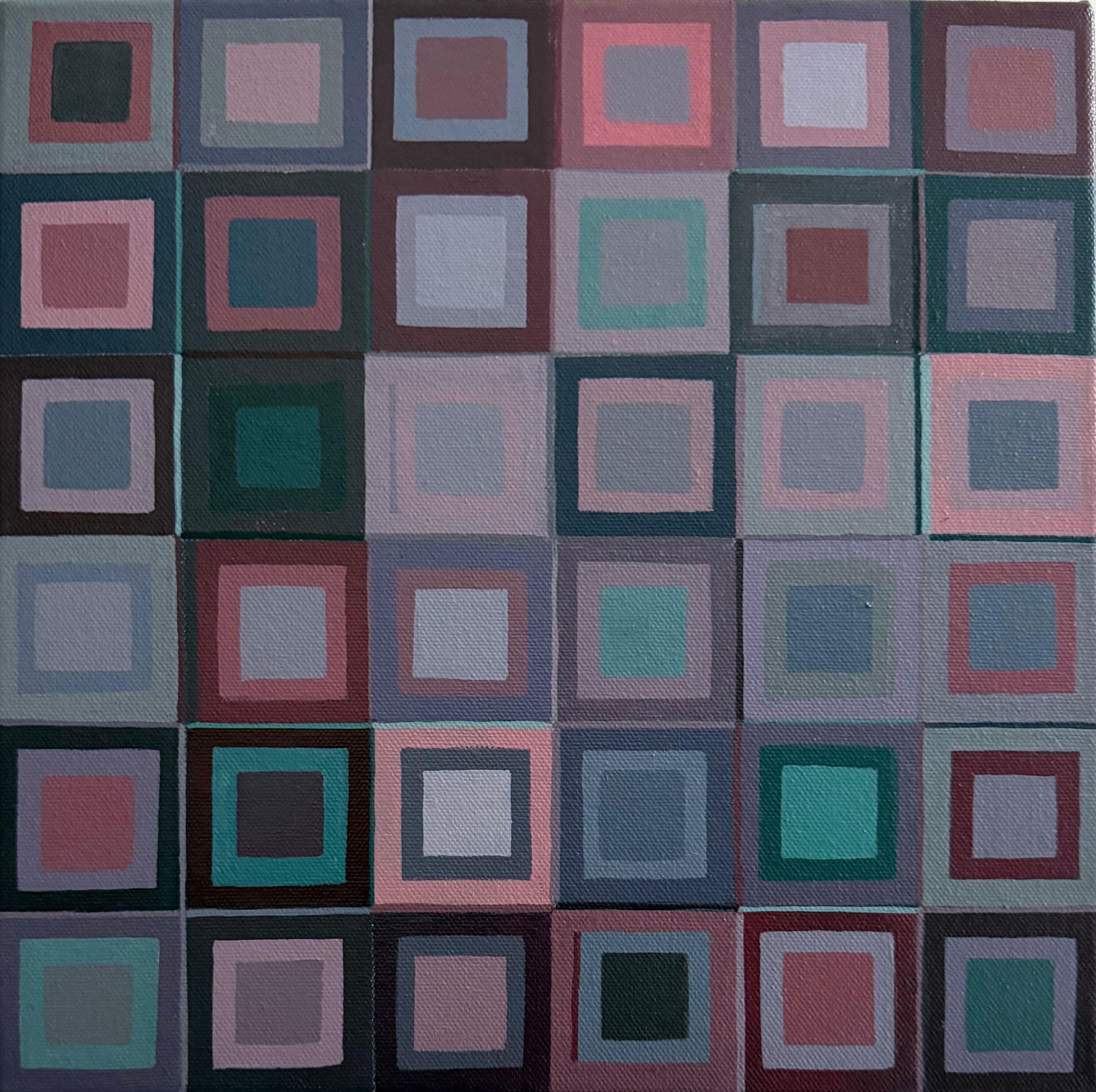 Dancing Square Plum and Green